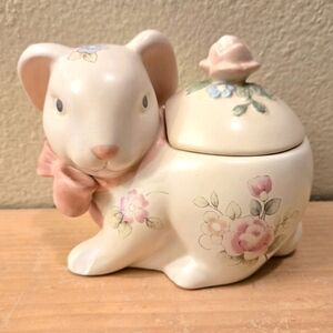 Vintage Pfaltzgraff Bunny Sugar Bowl & Lid